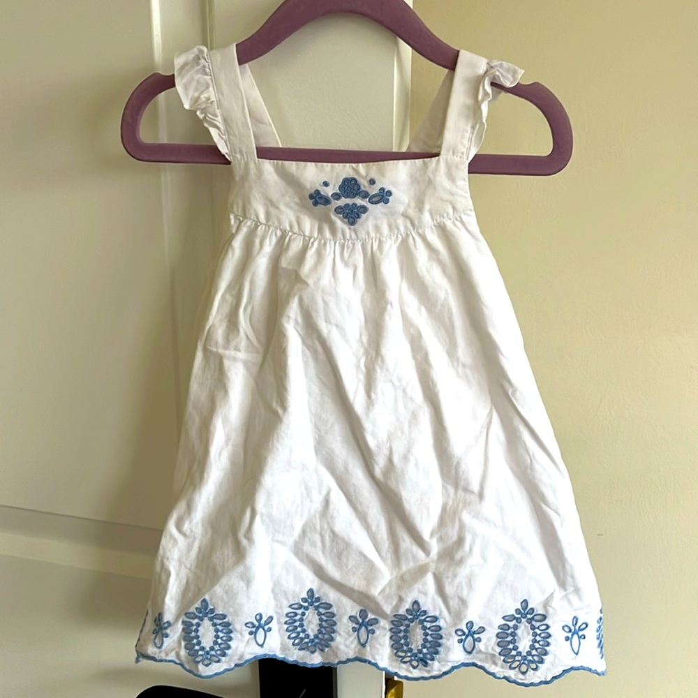 12-18M Janie and Jack Blue and White Dress